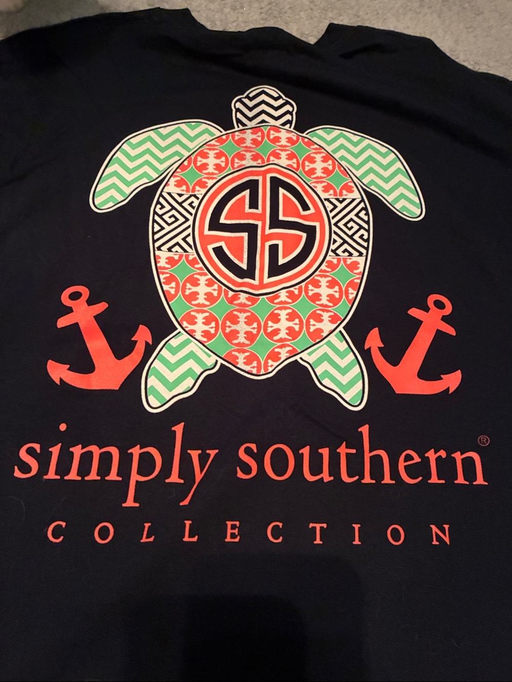 Navy Simply Southern Collection Graphic Long Sleeve Tee